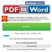 [Hiv]Chuyển file PDF sang DOC với ứng dụng miễn phí ngay trên Facebook