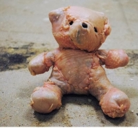 Món quà Giáng sinh đáng sợ nhất Gấu Teddy được khâu bằng da gà