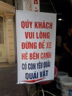 Bão biển báo chỉ có ở VN :D