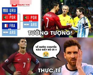 Dân mạng thi nhau chế ảnh Messi và Ronaldo "dắt tay nhau" rời World Cup